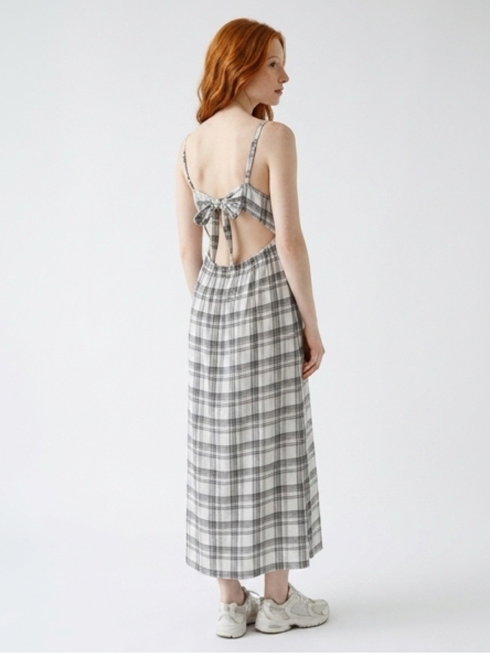 Volcom Women's Plaid Taste Fitted Upper Midi Dress - Picture 4 of 6